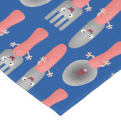 Cartoon van messenmakerswerk en van lepel korte tafelloper (Hoek)