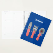 Cartoon van messenmakerswerk en van lepel planner (Display)
