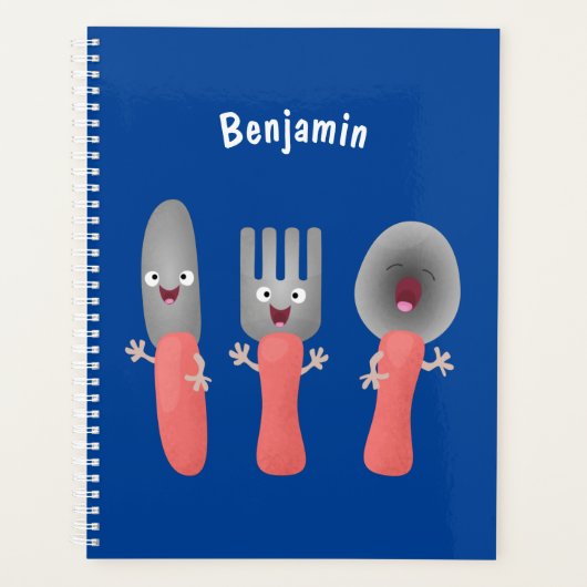 Cartoon van messenmakerswerk en van lepel planner (Voorkant)