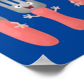 Cartoon van messenmakerswerk en van lepel poster (Hoek)