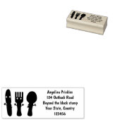 Cartoon van messenmakerswerk en van lepel rubberstempel (Gestempeld)