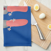 Cartoon van messenmakerswerk en van lepel theedoek (Quarter Fold)