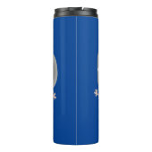 Cartoon van messenmakerswerk en van lepel thermosbeker (Achterkant)