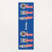 Cartoon van messenmakerswerk en van lepel yogamat (Voorkant)