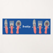 Cartoon van messenmakerswerk en van lepel yogamat (Voorkant (horizontaal))