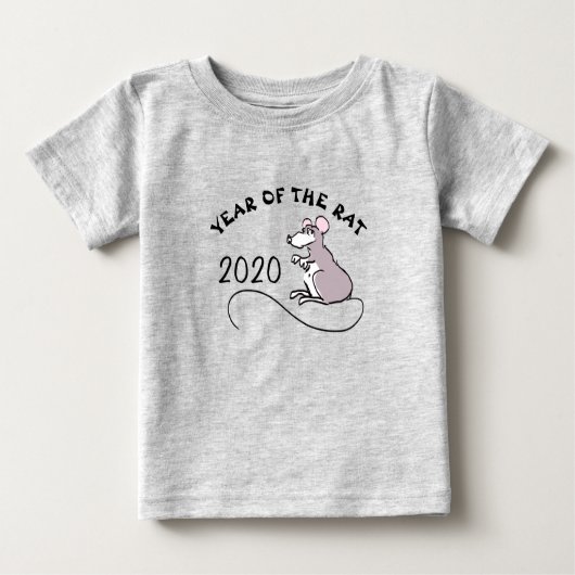 Cartoon van muis Lunar Rat Nieuw jaar 2020 Baby T- (Voorkant)