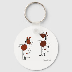 Cartoon van paarden. sleutelhanger