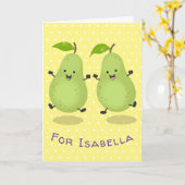 cartoon van paardenpaar per stoot kaart (Gele Bloem)