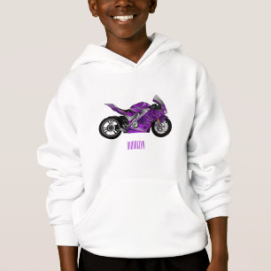 cartoon van Paarse sportmotor