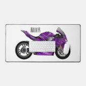 cartoon van Paarse sportmotor Bureaumat (Keyboard & Muis)