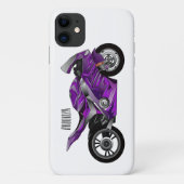 cartoon van Paarse sportmotor Case-Mate iPhone Case (Achterkant)