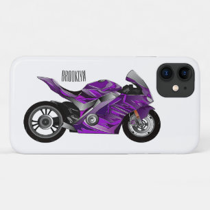 cartoon van Paarse sportmotor Case-Mate iPhone Case
