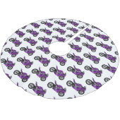 cartoon van Paarse sportmotor Kerstboom Rok (Gekanteld)