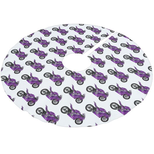 cartoon van Paarse sportmotor Kerstboom Rok (Gekanteld)