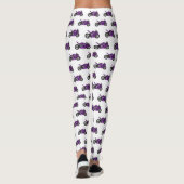 cartoon van Paarse sportmotor Leggings (Achterkant)