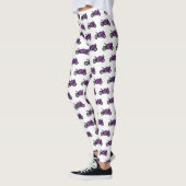cartoon van Paarse sportmotor Leggings (Links)