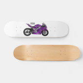 cartoon van Paarse sportmotor Persoonlijk Skateboard (Horizontaal)