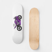 cartoon van Paarse sportmotor Persoonlijk Skateboard (Voorkant)