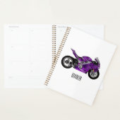 cartoon van Paarse sportmotor Planner (Display)