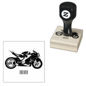 cartoon van Paarse sportmotor Rubberstempel (Gestempeld)