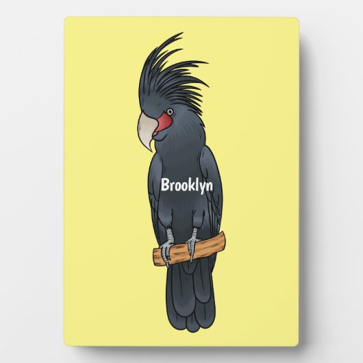 Cartoon van palmcockatoevogel fotoplaat (voorkant)