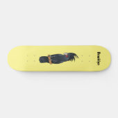 Cartoon van palmcockatoevogel persoonlijk skateboard (Horizontaal)