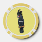 Cartoon van palmcockatoevogel poker chips (Achterkant)