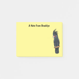Cartoon van palmcockatoevogel post-it® notes