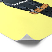 Cartoon van palmcockatoevogel poster (Hoek)