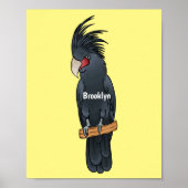 Cartoon van palmcockatoevogel poster (Voorkant)