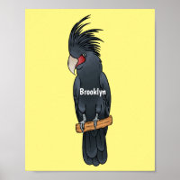 Cartoon van palmcockatoevogel