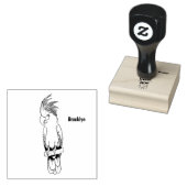 Cartoon van palmcockatoevogel rubberstempel (Gestempeld)