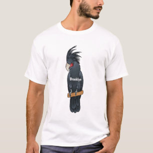 Cartoon van palmcockatoevogel t-shirt