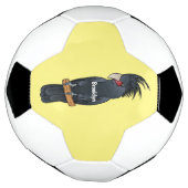 Cartoon van palmcockatoevogel voetbal (Gedraaid)