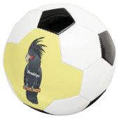 Cartoon van palmcockatoevogel voetbal (Drie kwart)