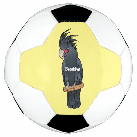 Cartoon van palmcockatoevogel voetbal (Voorkant)