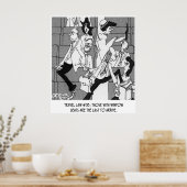 Cartoon van passagiers 5224 poster (Keuken)