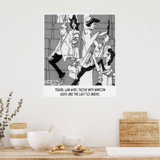 Cartoon van passagiers 5224 poster (Keuken)