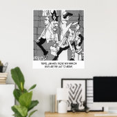 Cartoon van passagiers 5224 poster (Thuiskantoor)