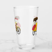 Cartoon van pedicab rickshaw glas (Rechts)