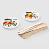 Cartoon van pedicab rickshaw handwaaier (Niet-gemonteerd)