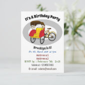 Cartoon van pedicab rickshaw kaart (Staand voorkant)