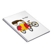 Cartoon van pedicab rickshaw notitieboek (Rechterzijde)