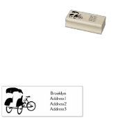 Cartoon van pedicab rickshaw rubberstempel (Gestempeld)