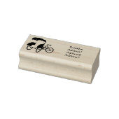 Cartoon van pedicab rickshaw rubberstempel (Stempel)