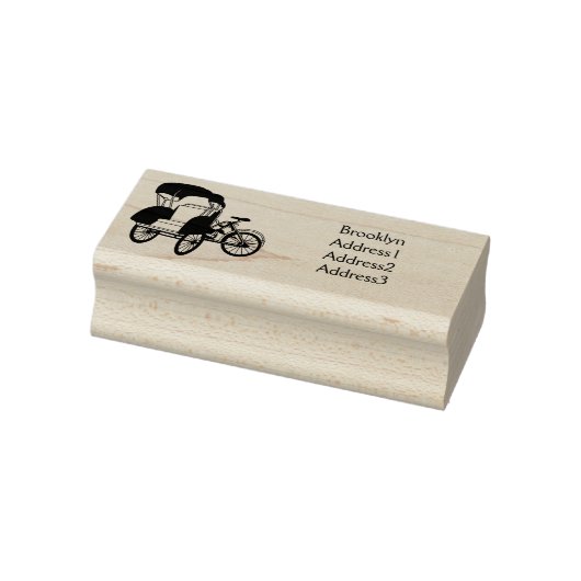 Cartoon van pedicab rickshaw rubberstempel (Stempel)