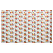 Cartoon van pedicab rickshaw stof (Fat Quarter)