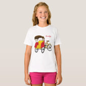 Cartoon van pedicab rickshaw t-shirt (Voorkant volledig)