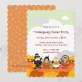 Cartoon van Pilgrim Fathers en Amerikaanse Indiërs Kaart (Voorkant / Achterkant)