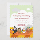 Cartoon van Pilgrim Fathers en Amerikaanse Indiërs Kaart (Voorkant)